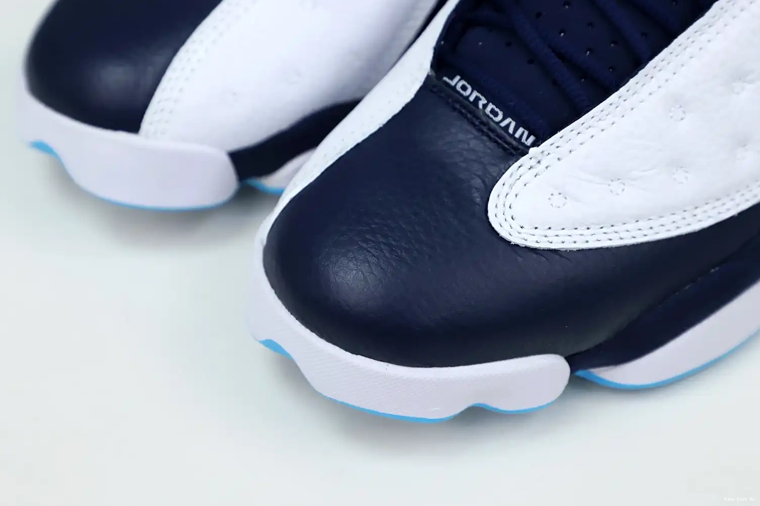 AIR Kimikick POWDER RETRO WHITE OBSIDIAN 13 JORDAN 414571-144 BLUE 0728